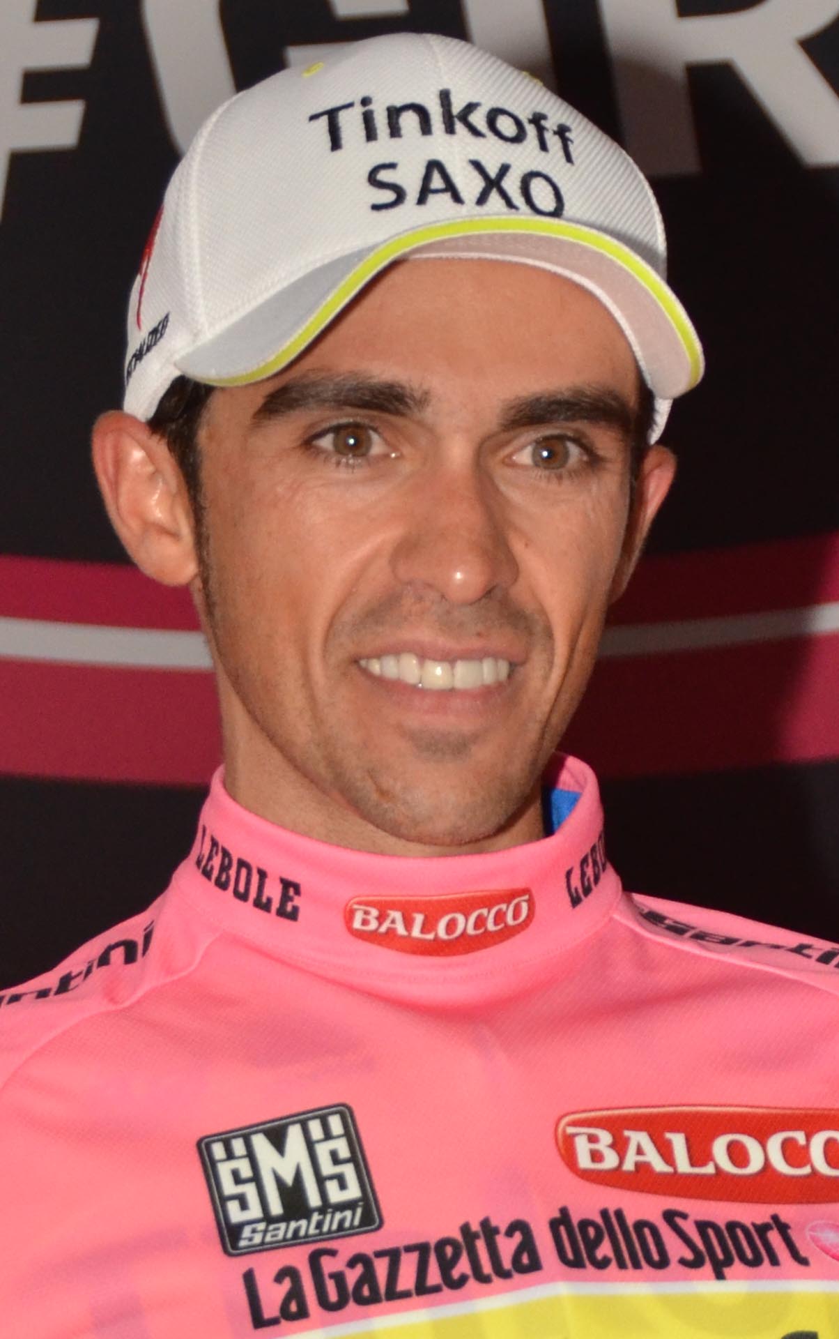 Alberto Contador in maglia rosa Giro 2015 Madonna di Campiglio